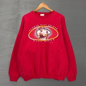 Vintage Sport Attack Kansas City Chiefs Red Elvis Grbac Crewneck Sweatshirt 2XL